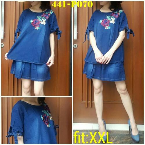 Foto Produk Setelan Jeans Jumbo Diva dari evakusuma shop