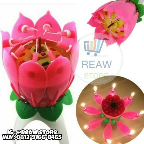 Foto Produk Lilin Music Bunga Lotus / Candle Lotus Flower dari Reaw Store