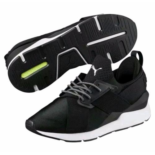 black puma muse trainers