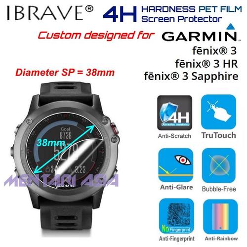 Jual Screen Protector for GARMIN Fenix 3 - Custom Designed 4H PET Film -  Jakarta Pusat - MENTARI ASIA | Tokopedia
