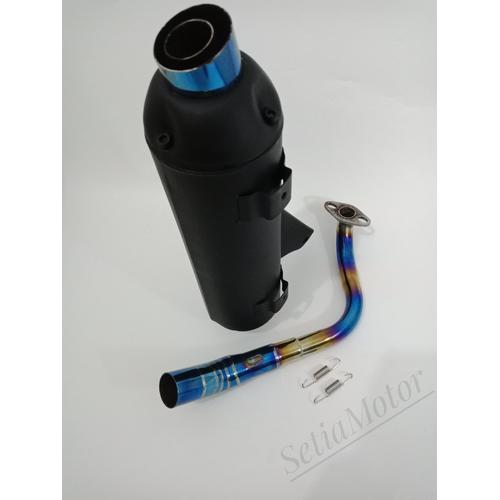 Foto Produk Knalpot Tsukigi Bobokan Leher Pelangi - Motor Beat Scopy Spacy Vario F dari setia motor variasi