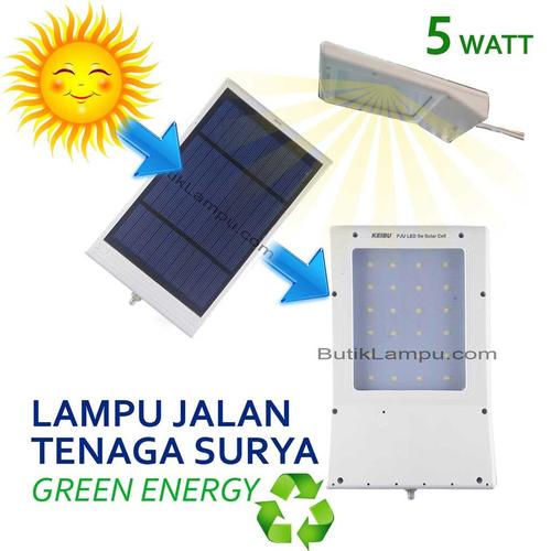 Foto Produk Lampu Jalan PJU Tenaga Surya Solar Cell LED 5W Matahari tanpa listrik dari butiklampu