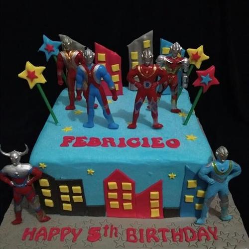 Jual Kue Ulang Tahun Ultraman 22cm Triple coklat raline cake - Coklat
