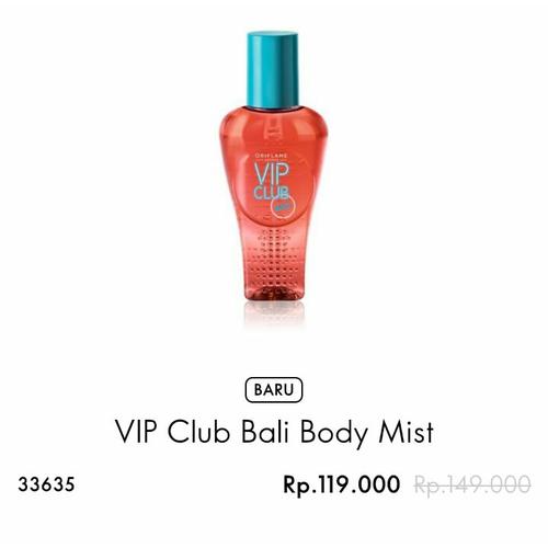 Jual vip club bali body mist Kota Bogor Diamond Cantik Shop