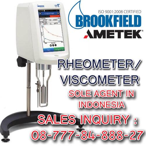 Jual VISCOMETER BROOKFIELD DV3 T RHEOMETER DV 3 T - RHEOLOGY METER ...