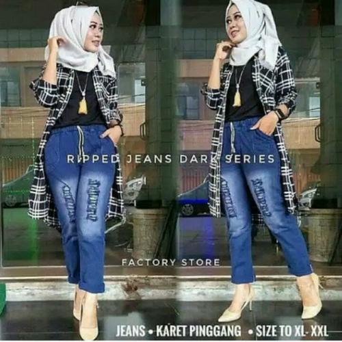Jual ripped jeans dark series / navy 