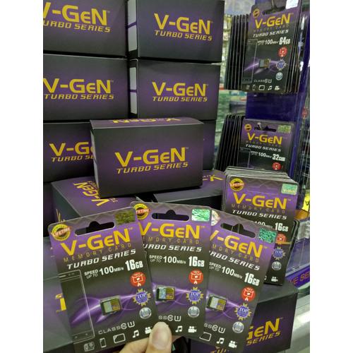 Foto Produk V-gen Micro SD Vgen 16GB Class 10 TURBO SERIES Memory Card ORIGINAL dari Mel-v Com