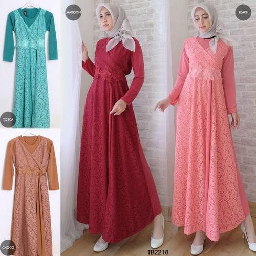 Foto Produk Gamis Brukat Tiana TB2218 dari ZulfaButiq03