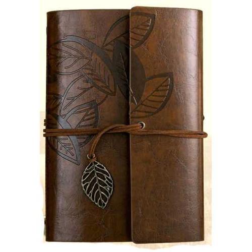 Foto Produk Buku Catatan Binder Kulit Retro Leaf Kertas A6 - Leather Buku Klasik - Coffee dari Oline Store