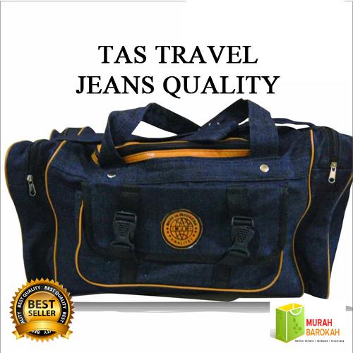 Foto Produk TAS TRAVEL KOPER BAG JUMBO BAHAN JEANS MURAH - Biru dari MURAH BAROKAH KDS