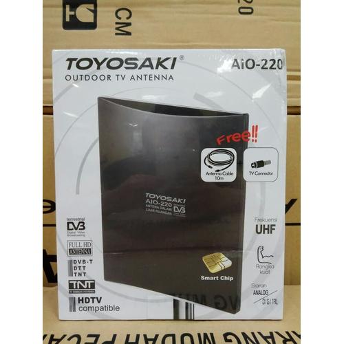 Foto Produk Antena TV Luar / Dalam Indoor/Outdoor Digital/Analog Toyosaki AIO 220 dari tk terang jaya elektrik