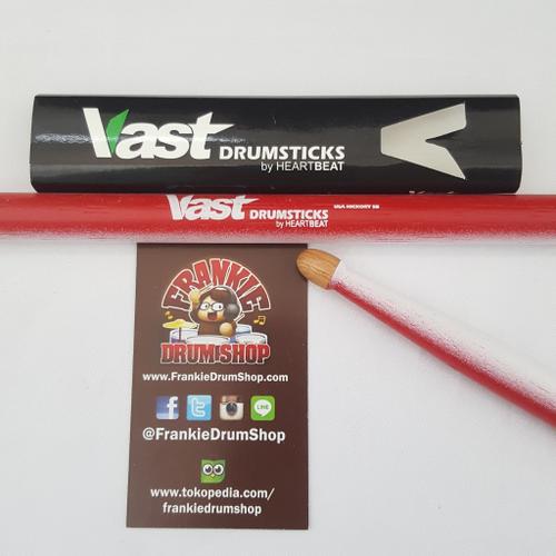 Foto Produk Vast V5BHACRW - 5B Acorn Tip Red White Stick Drum Vast by HeartBeat dari FrankieDrumShop