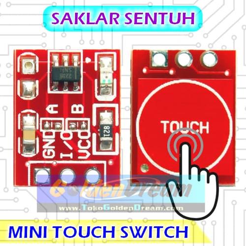 Foto Produk MERAH - Saklar Sentuh Touch Sensor Capacitive TTP223 Switch Arduino dari Golden Dream