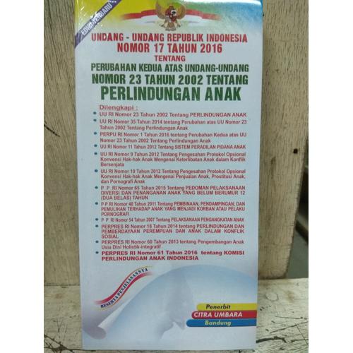 Foto Produk Undang undang RI No 17 Thn 2016 Atas 23 Thn 2002 Perlindungan Anak dari Saribuku
