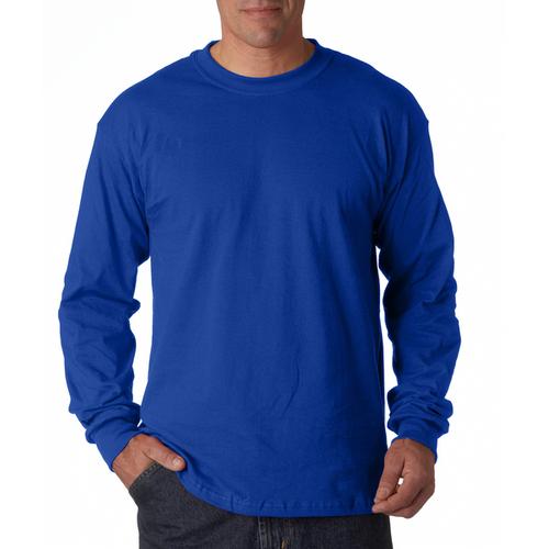 Foto Produk KAOS POLOS PRIA KATUN COMBED 30s LENGAN PANJANG WARNA BIRU BENHUR dari NR_Sport Jersey Murah