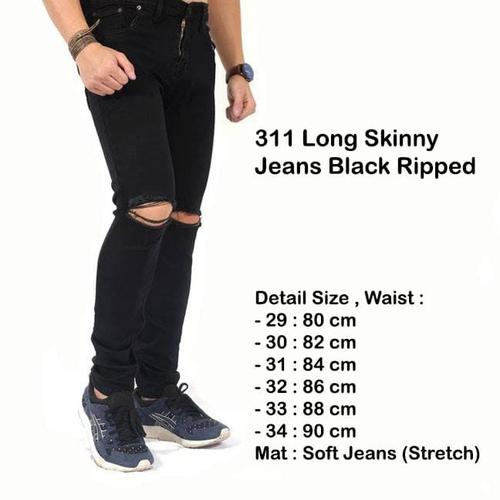 Foto Produk celana jeans hitam cowok pria ripped /celana sobek jeans hitam panjang - Hitam, 30 dari Brotherholicstore