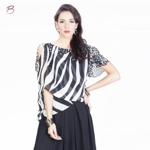 Foto Produk BODYTALK-KEMEJA LENGAN PENDEK SAFFRON BLOUSE (22202T8OH) - Putih, M dari Bodytalk