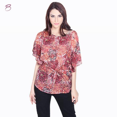 Foto Produk BODYTALK-KEMEJA LENGAN PENDEK STINGS BLOUSE SHIRT (22167T5RO) - Merah, S dari Bodytalk