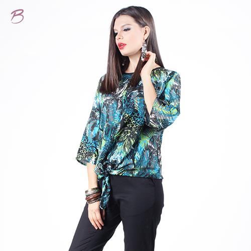 Foto Produk BODYTALK-KEMEJA LENGAN 3/4 SCARLET BLOUSE (23224T8HB) - Hijau, S dari Bodytalk