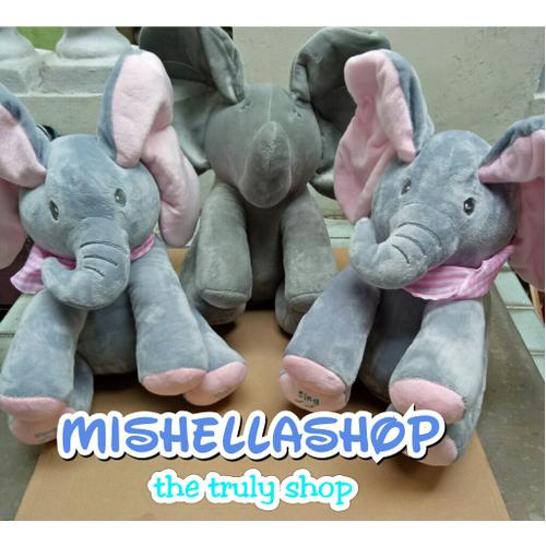 Foto Produk boneka gajah peek a boo elephant gajah cilukbaa ready stock kado unik dari mishellashop