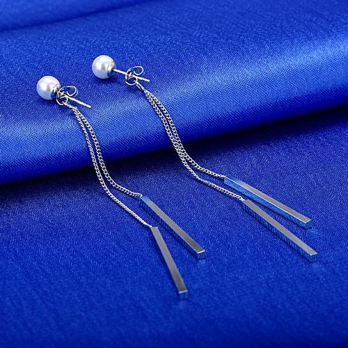 Gambar Anting Tassel Korea Import Silver Simple dari All the Things I Need undefined Tokopedia