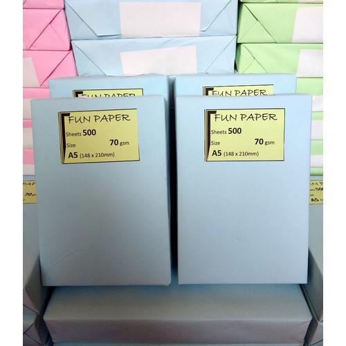 Foto Produk Kertas HVS A5 70 gr Warna/Harga 1 Rim (500 Lbr) - Merah Muda dari TPM Store