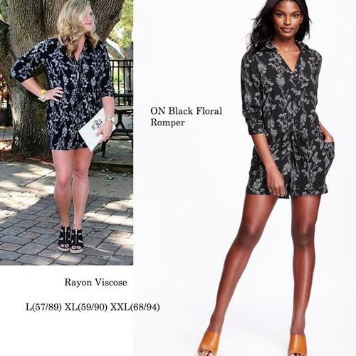 Jual BRANDED OLD NAVY Black Floral 