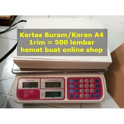 Foto Produk Kertas Buram Koran A4 1 rim 500 Lembar Polos dari belimasbro(dot)com