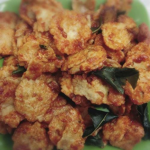 Foto Produk 500gram (1/2kg) Keripik Emping Thailand Pedas Manis Utuh mekar tipis - Emping Thailand dari R_D Snack