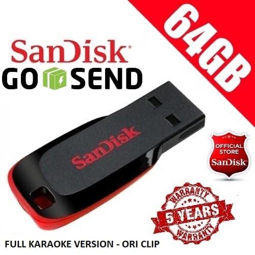 Foto Produk Flashdisk Sandisk 64GB 1200 Lagu Karaoke Klip Asli Aplikasi Karaoke dari Diamond Karaoke