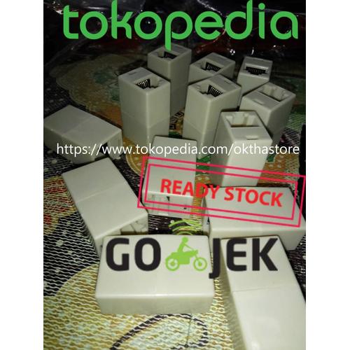 Foto Produk Barrel / Barel Konektor RJ45 / Penyambung Dua Konektor RJ 45 UTP LAN dari Oktha Store