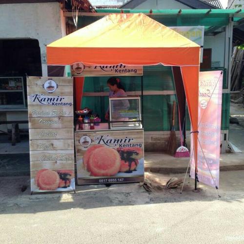 Foto Produk Tenda Cafe ukuran 1x1.5 Bongkar Pasang Portable - Orange dari Keisha Store