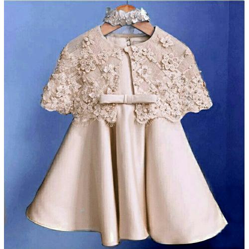 Foto Produk Dress Kelly Kid Silk Cream dari HER'Z SHOP