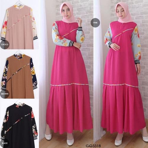 Foto Produk Gamis Mixflo Lini GQ3318 dari ZulfaButiq03