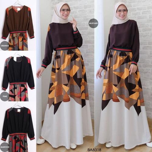 Foto Produk Gamis Rib Trisa BA8318 dari ZulfaButiq03