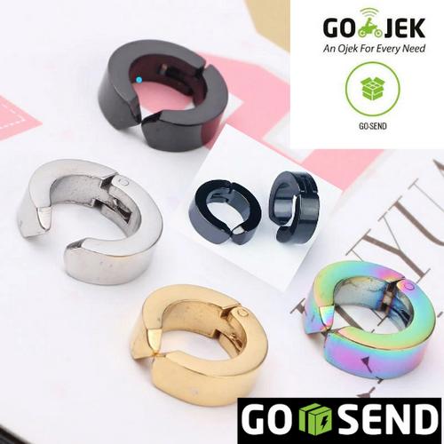 Foto Produk Anting Jepit Pria - Hitam, 13mm dari DHV store