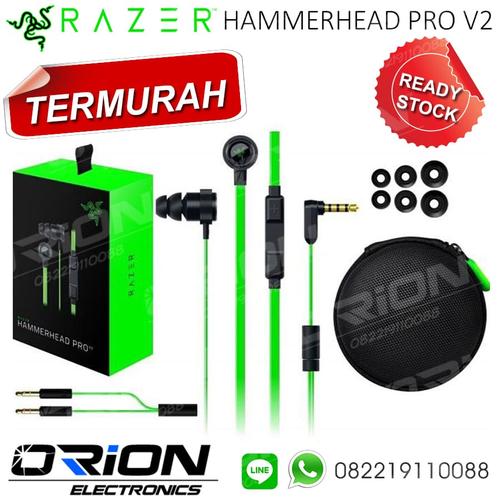 Razer Hammerhead Pro V2 Headset Earphone Gaming Hammerhead Di Orion Mega Store Tokopedia