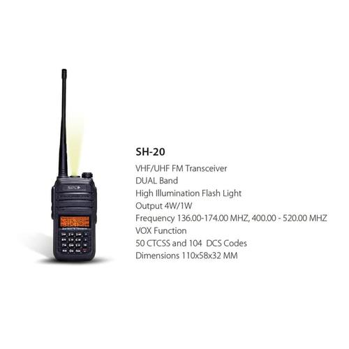 Foto Produk Walkie talkie Dual Band HT SPC SH20 1800mAh dari Harco Komputer