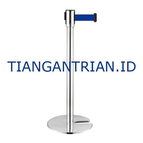 Gambar Tiang Antrian Pita Biru U-Shape Plus Logo dari Tiang Antrian Stainless Jakarta Timur Tokopedia