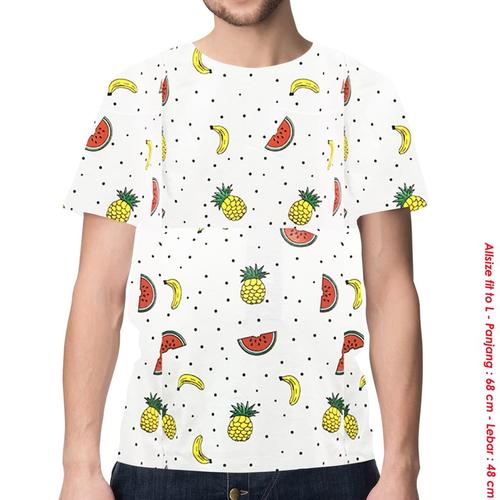 Jual [KAOS DISTRO] baju keren pakaian FP BUAH BUAHAN WHITE cowok ...