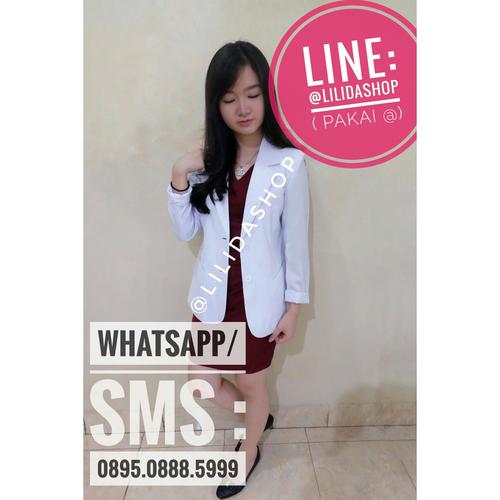 Gambar baju dokter jas wanita lengan panjang merk dua 2 saudara snelli sneli - serat kasar, XXS dari LLC shop Jakarta Utara Tokopedia