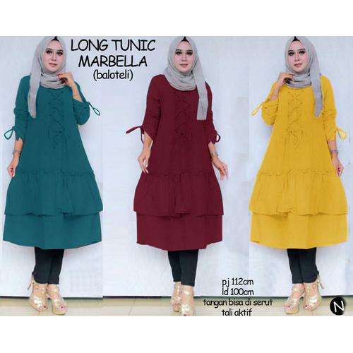 Gambar 7853 long tunic marbella/baju tunik murah/atasan muslim wanita murah - Kunyit dari Glory Purple Shop Jakarta Utara Tokopedia