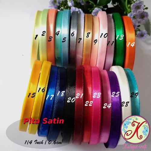Foto Produk Pita Satin 1/4 Inch / 0,6 cm per roll dari Kutique Craft