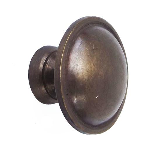 Foto Produk 1-1/8" Brass Knob / Tarikan Laci Kuningan - HKN1036 -Flat Rounded Knob dari Heritage Brass