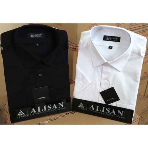 Foto Produk ALISAN Kemeja Pangkat / Kemeja Pilot Lengan Pendek Size //14,5 - 16// - Putih, M dari Alisan Asli