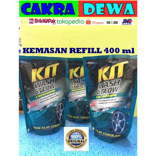 Foto Produk KIT Wash N Glow Car Shampoo Sampo mobil hasil kilat kemasan 400ml dari CAKRA DEWA