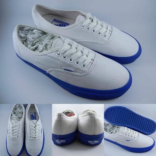 vans white blue sole