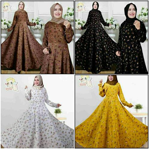 Foto Produk Gamis Monalisa Gracia Jumbo Busui MY Wolfis All Size Fit untuk XL - Hitam dari Megumi Store