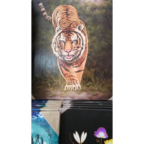 Jual Lukisan Kanvas Harimau Garang 1 Kab Gianyar Jendela Ubud Painting Tokopedia