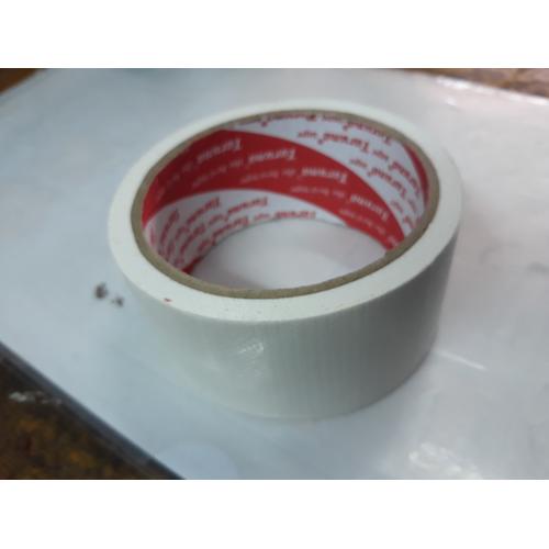 Foto Produk Lakban kain putih white 2 inch x 7 meter / cloth tape 44 mm x 7 meter dari Dunia Tape